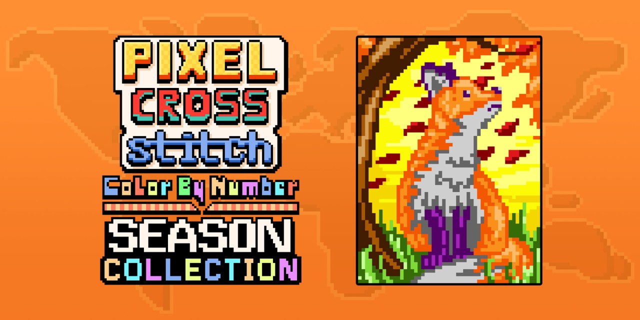 Pixel Cross Stitch Color by Number Seasons Collection