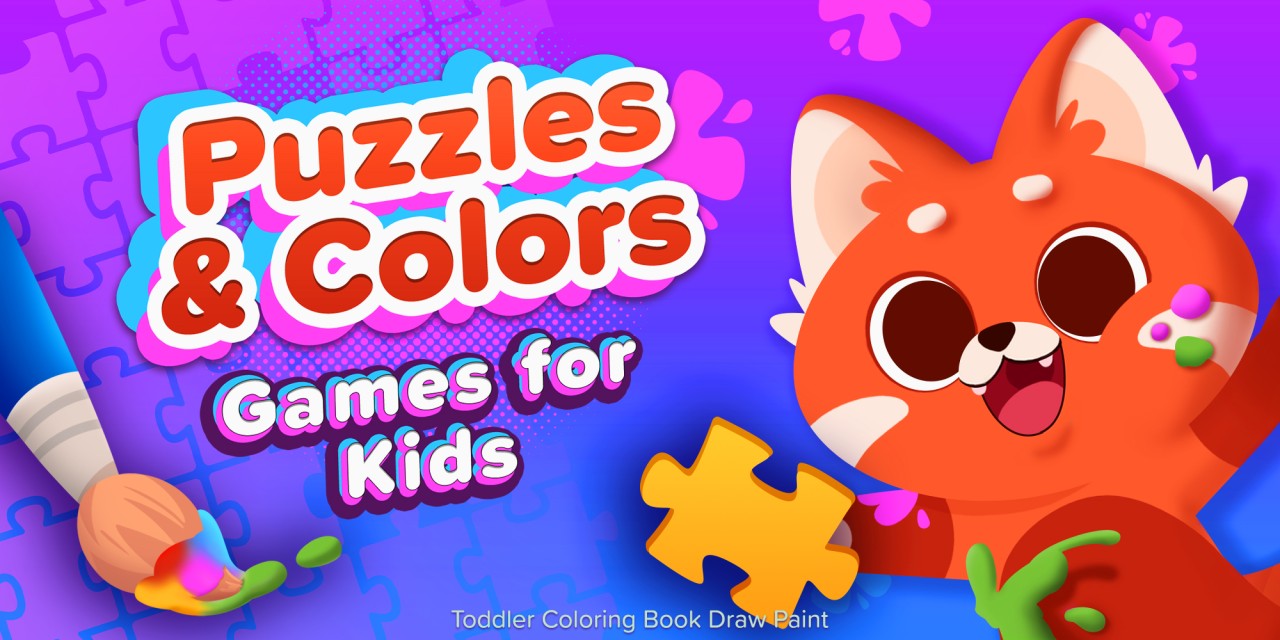 Puzzles and Colors: Games for Kids - Toddler Coloring Book Draw Paint