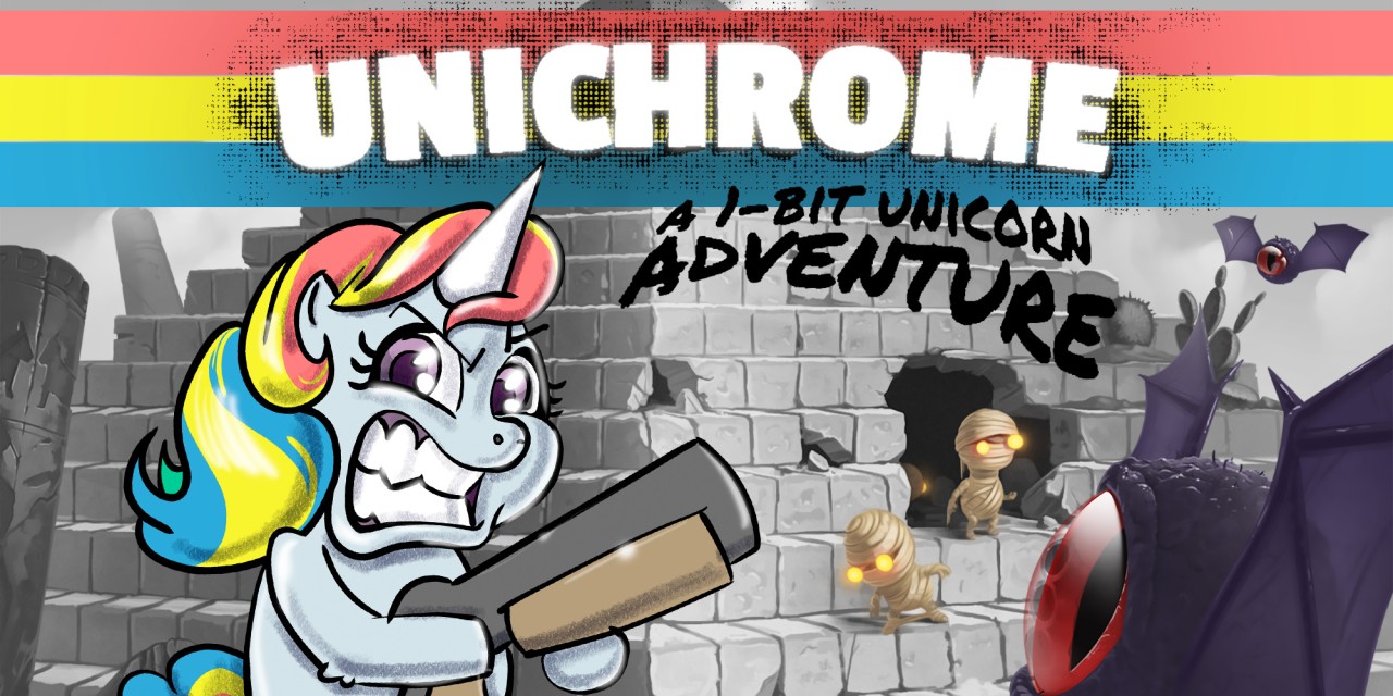 Unichrome: A 1-Bit Unicorn Adventure