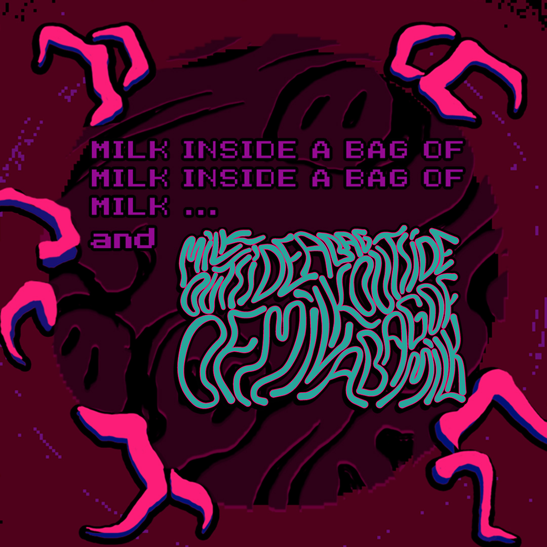Milk inside a bag of milk and Milk outside a bag of milk